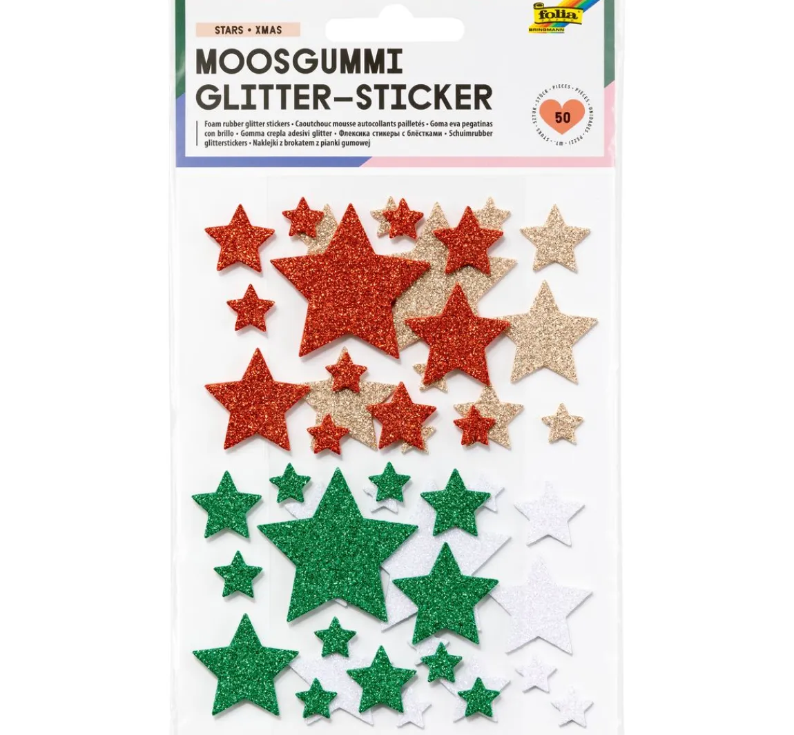 Hot folia Moosgummi Glitter-Sticker