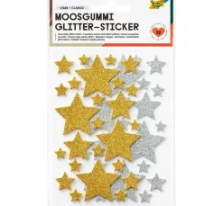 Hot folia Moosgummi Glitter-Sticker