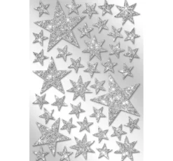 Discount Zischka Moosgummi-Sticker "Sterne" Silber