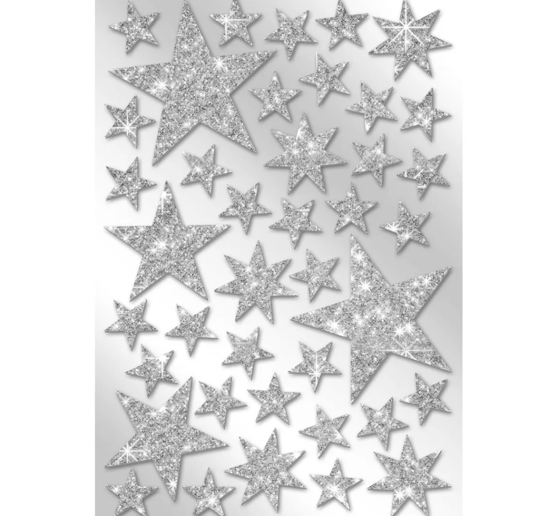 Discount Zischka Moosgummi-Sticker "Sterne" Silber