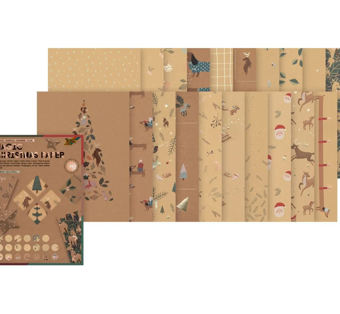 Clearance folia Motivblock "Kraftpapier Xmas"