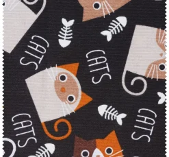 Clearance VBS Marktplatz Motiv-Stoff "Cats"