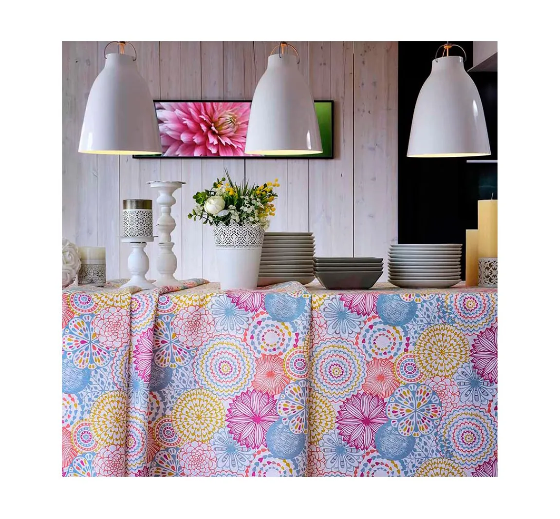 Outlet VBS Marktplatz Motiv-Stoff Leinenoptik "Anita"