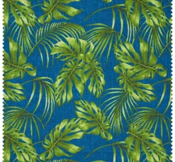 Discount VBS Marktplatz Motiv-Stoff Leinenoptik "Blue Monstera Jungle"