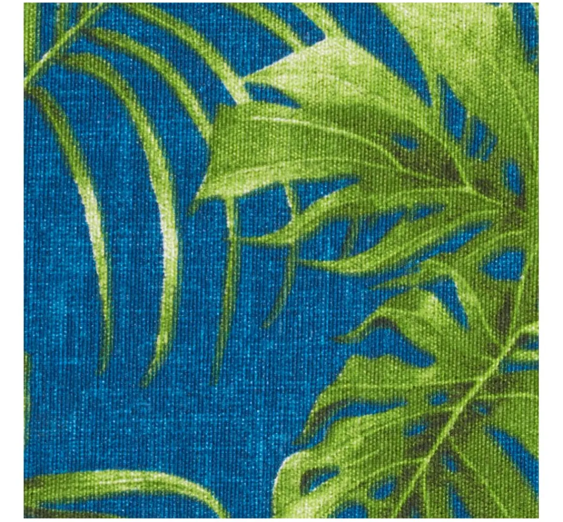 Discount VBS Marktplatz Motiv-Stoff Leinenoptik "Blue Monstera Jungle"