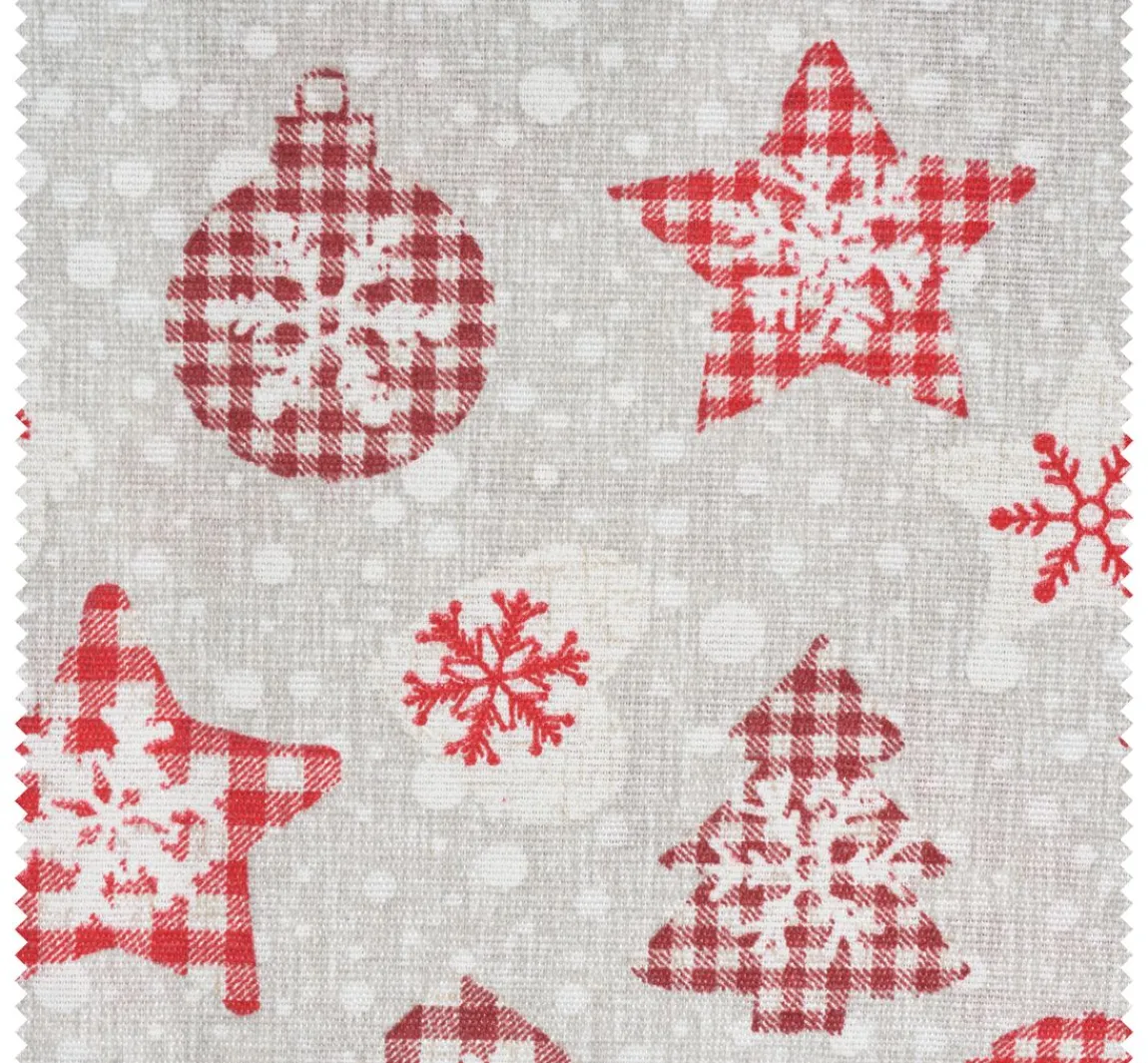 Outlet VBS Marktplatz Motiv-Stoff Leinenoptik "Country Christmas"