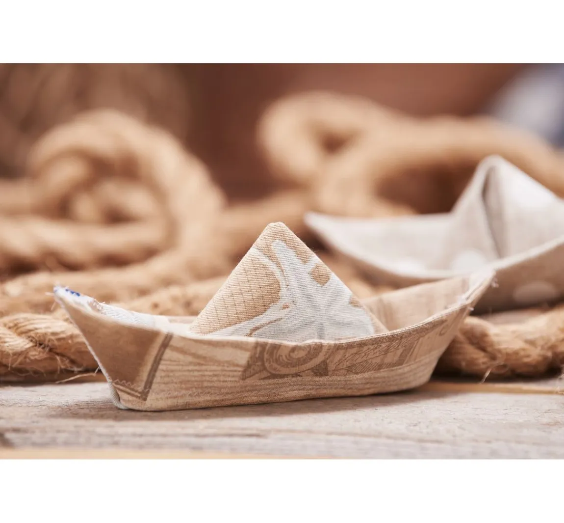 Hot VBS Marktplatz Motiv-Stoff Leinenoptik "Große Punkte"