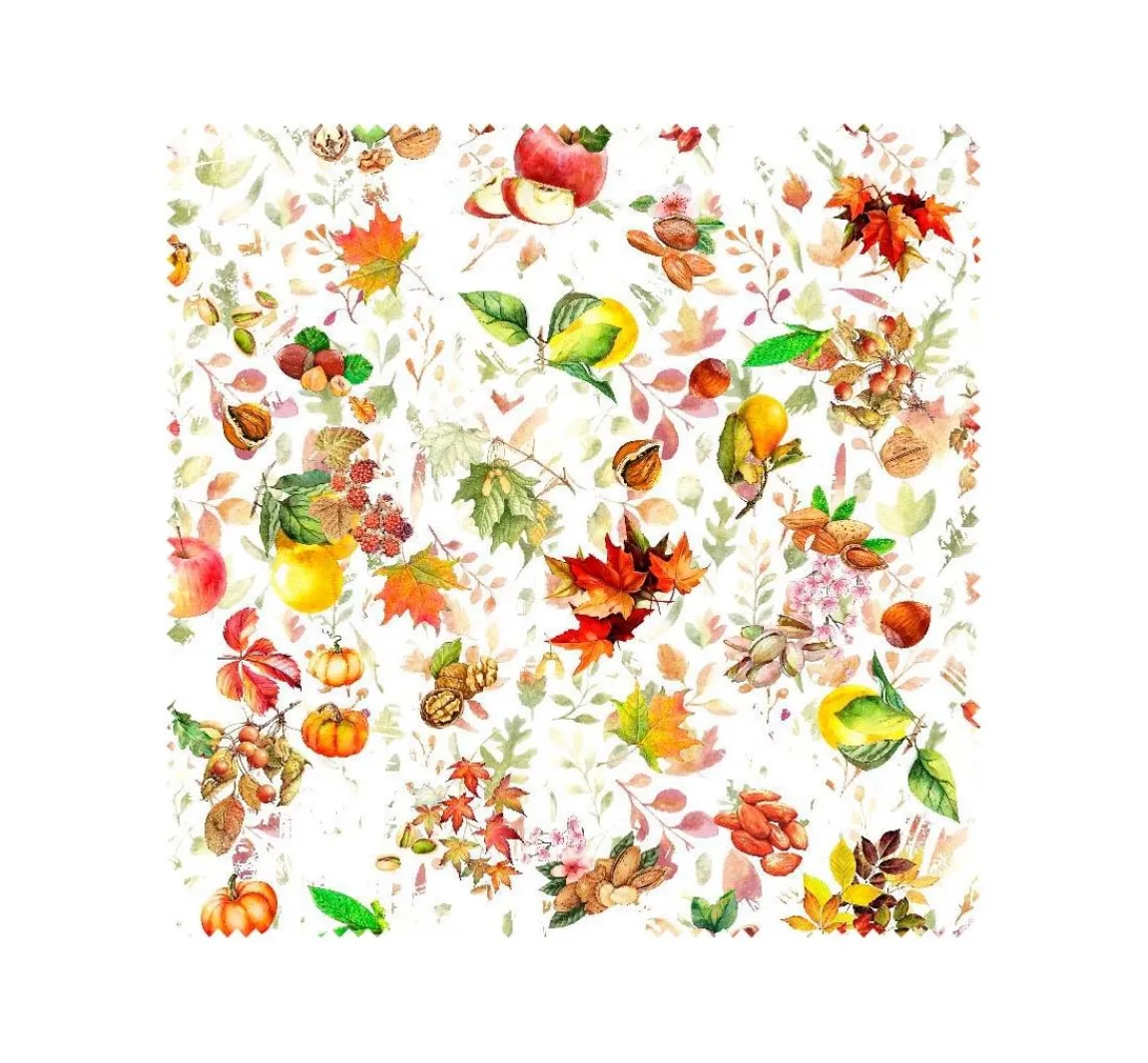 Best VBS Marktplatz Motiv-Stoff Leinenoptik "Herbst"