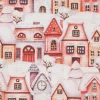 Hot VBS Marktplatz Motiv-Stoff Leinenoptik "Häuser im Schnee"