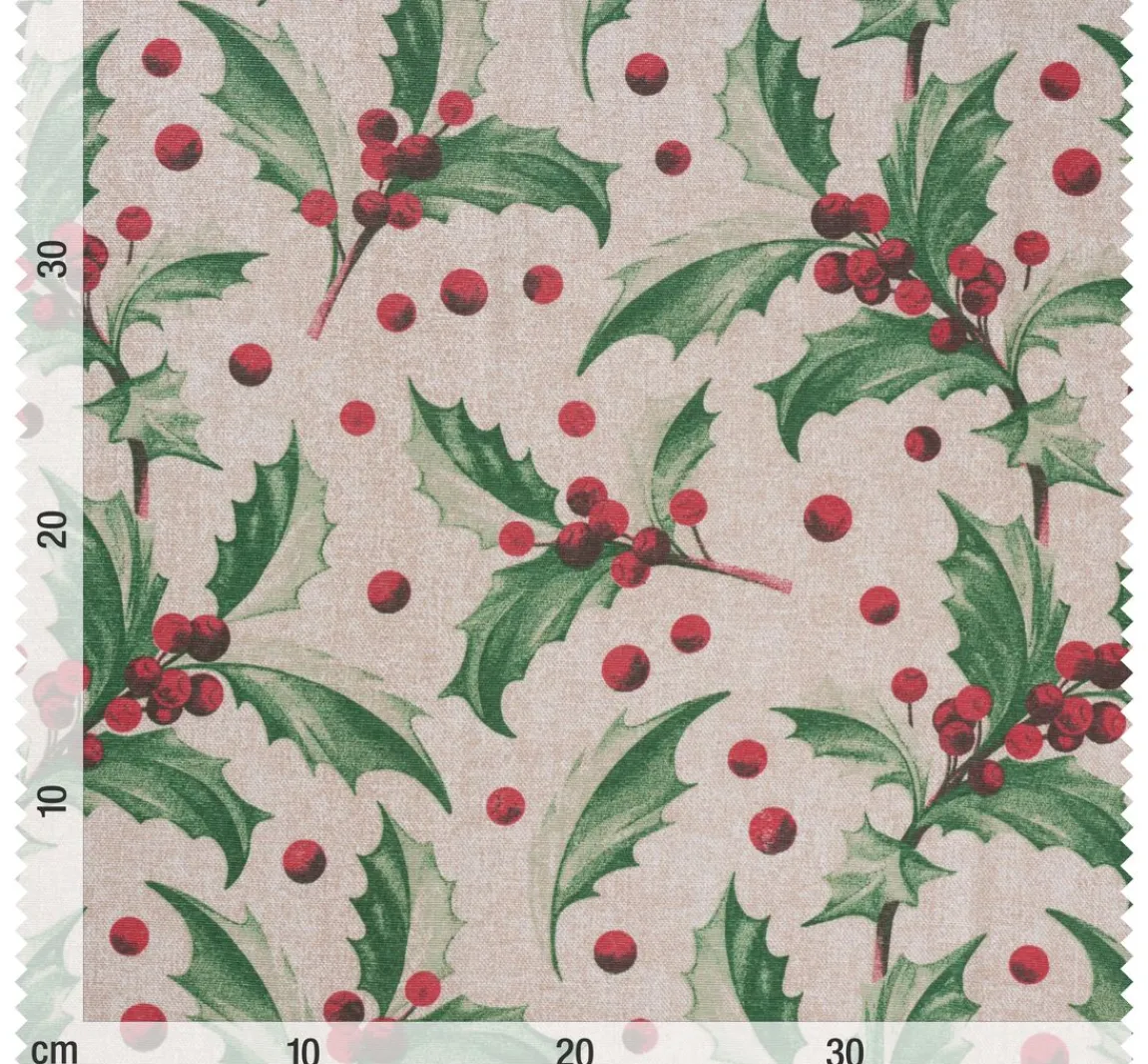 Outlet VBS Marktplatz Motiv-Stoff Leinenoptik "Ilex"