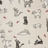 Sale VBS Marktplatz Motiv-Stoff Leinenoptik "Katzen"