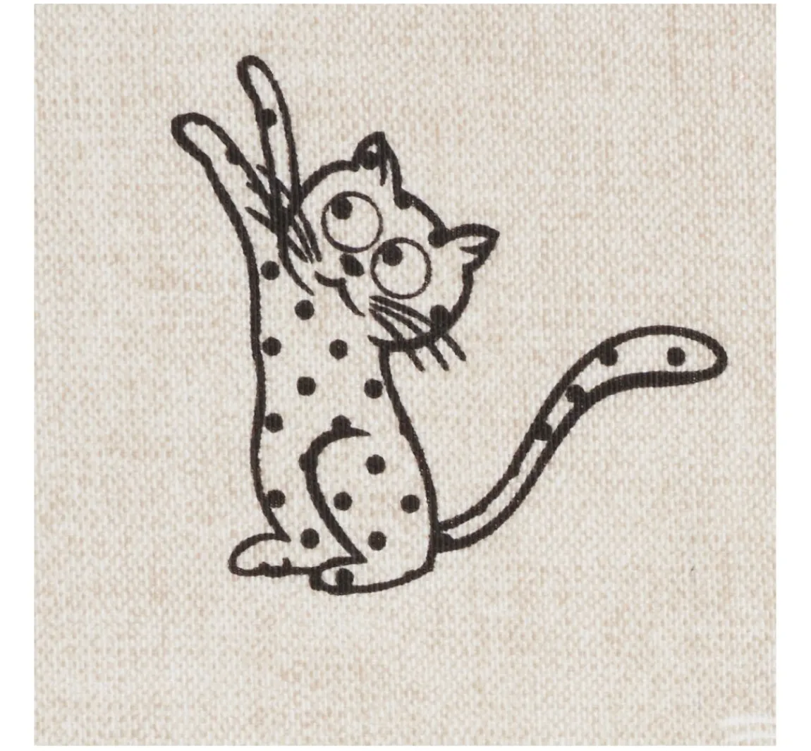 Sale VBS Marktplatz Motiv-Stoff Leinenoptik "Katzen"