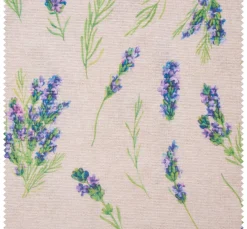Online VBS Marktplatz Motiv-Stoff Leinenoptik "Lavendel"