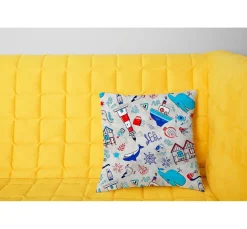 Outlet VBS Marktplatz Motiv-Stoff Leinenoptik
