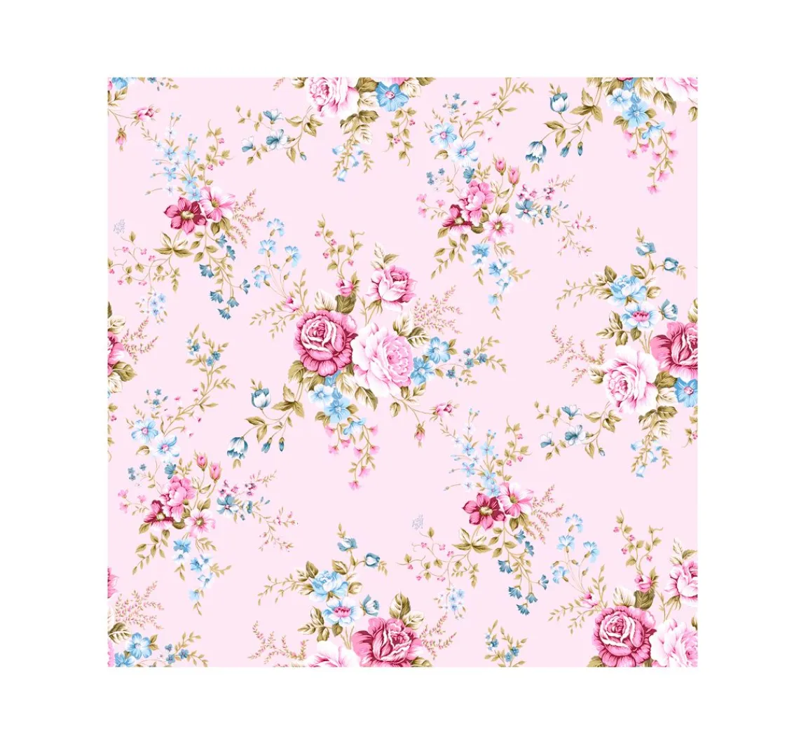 Clearance VBS Marktplatz Motiv-Stoff Leinenoptik "Rakel-Rose"