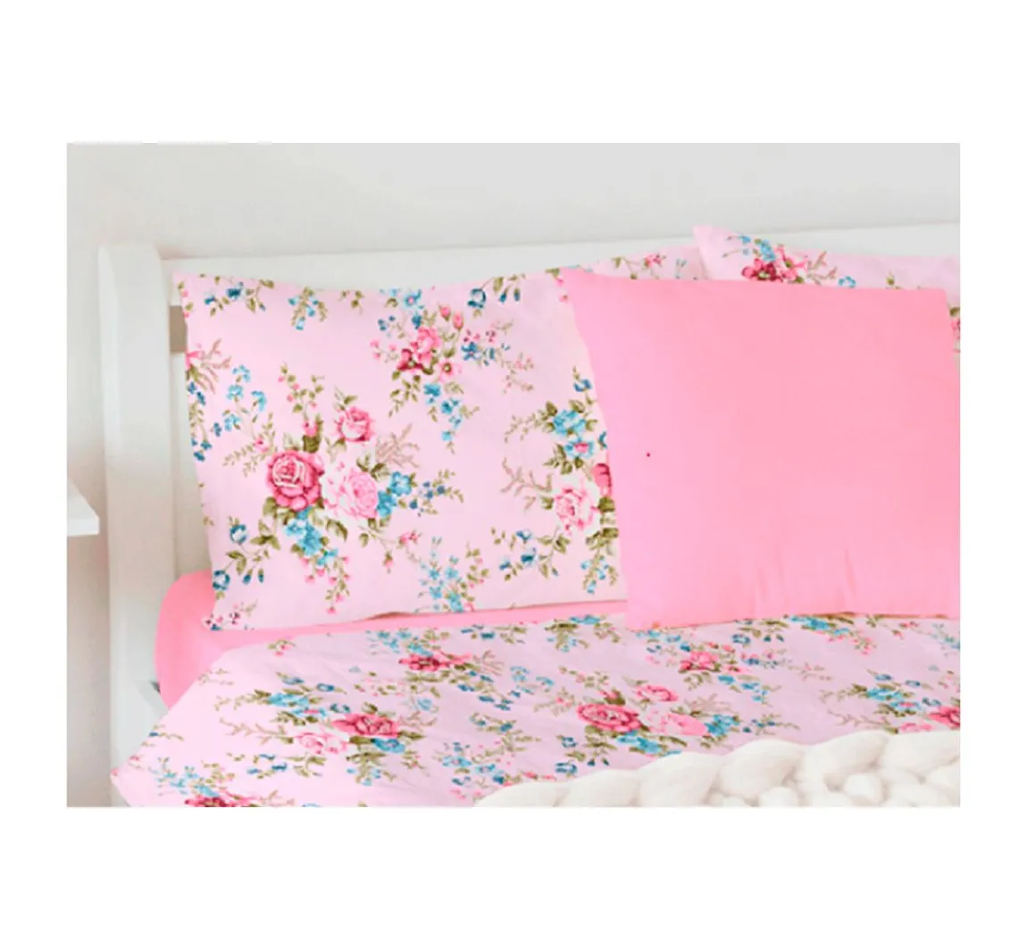 Clearance VBS Marktplatz Motiv-Stoff Leinenoptik "Rakel-Rose"