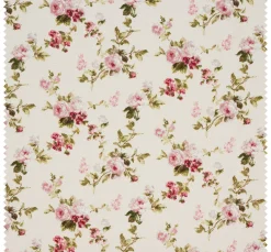 Discount VBS Marktplatz Motiv-Stoff Leinenoptik "Rosen"