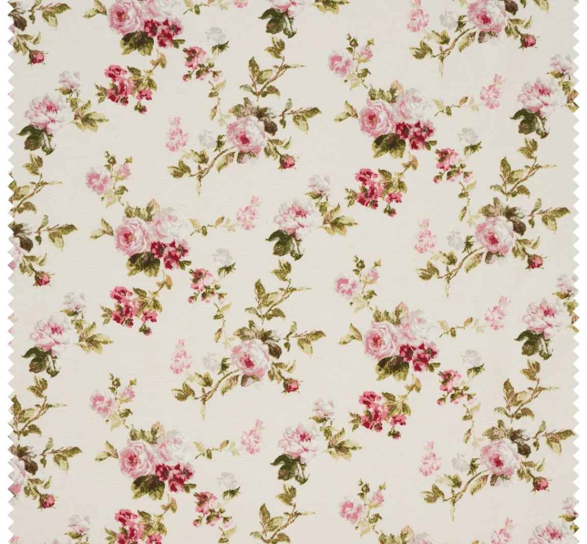 Discount VBS Marktplatz Motiv-Stoff Leinenoptik "Rosen"