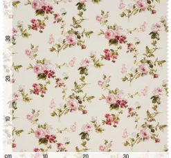 Discount VBS Marktplatz Motiv-Stoff Leinenoptik "Rosen"