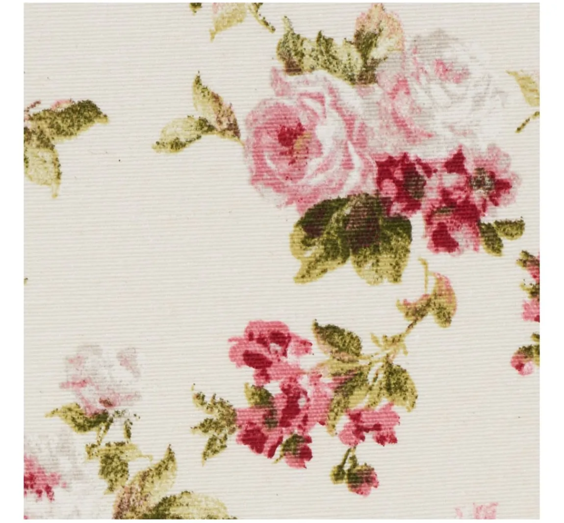 Discount VBS Marktplatz Motiv-Stoff Leinenoptik "Rosen"