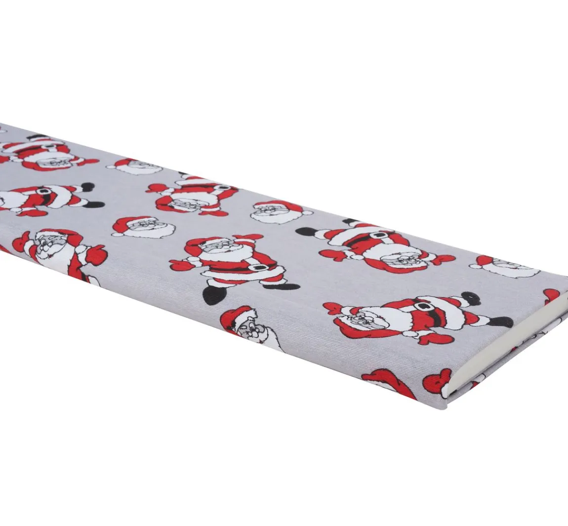 New VBS Marktplatz Motiv-Stoff Leinenoptik "Santa"
