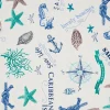 Sale VBS Marktplatz Motiv-Stoff Leinenoptik "Sealife"