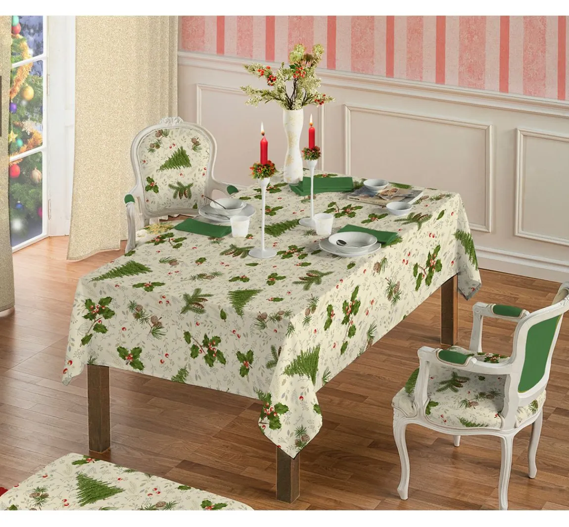 Hot VBS Marktplatz Motiv-Stoff Leinenoptik "Woodland"