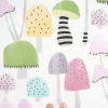 VBS Marktplatz Motiv-Stoff Satinoptik "Bunte Pilze"