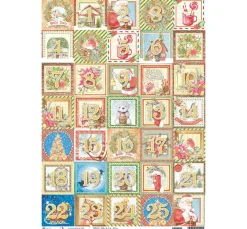 Sale Ciao Bella Motiv-Strohseide "Adventskalenderzahlen"