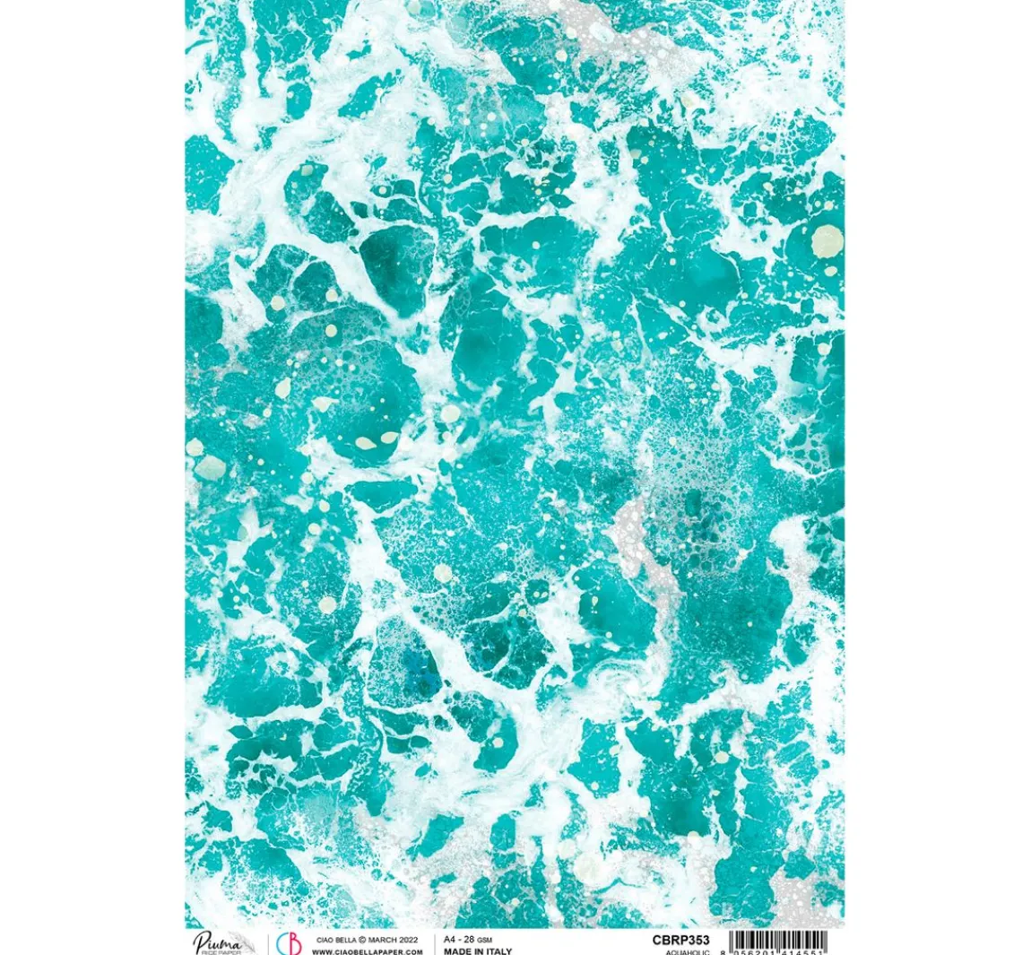 Discount Ciao Bella Motiv-Strohseide "Aquaholic"