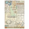 Sale Stamperia Motiv-Strohseide "Art of Travelling"