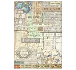 Sale Stamperia Motiv-Strohseide "Art of Travelling"
