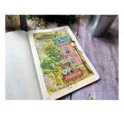 Sale Stamperia Motiv-Strohseide "Art of Travelling"