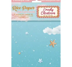 Discount Stamperia Motiv-Strohseide Backgrounds "Candy Christmas"