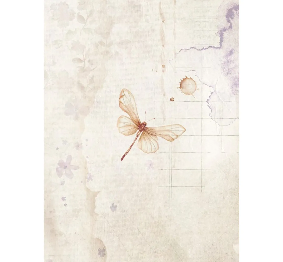 Outlet Stamperia Motiv-Strohseide Backgrounds "Quiet Days"