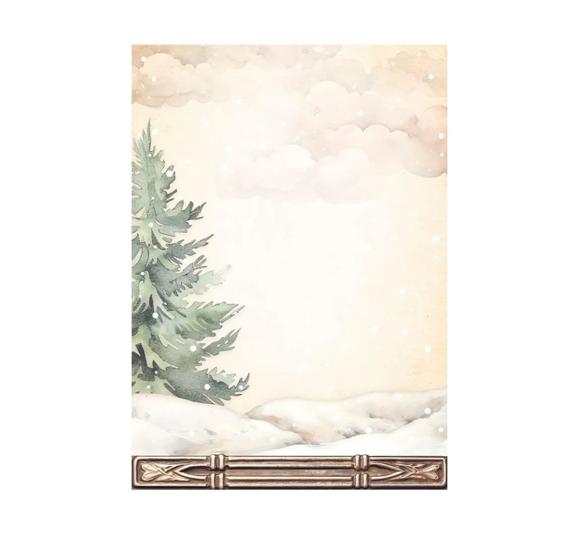 Hot Stamperia Motiv-Strohseide Backgrounds "Gear up for Christmas"