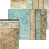 New Stamperia Motiv-Strohseide Backgrounds "Around the World", 8er-Set
