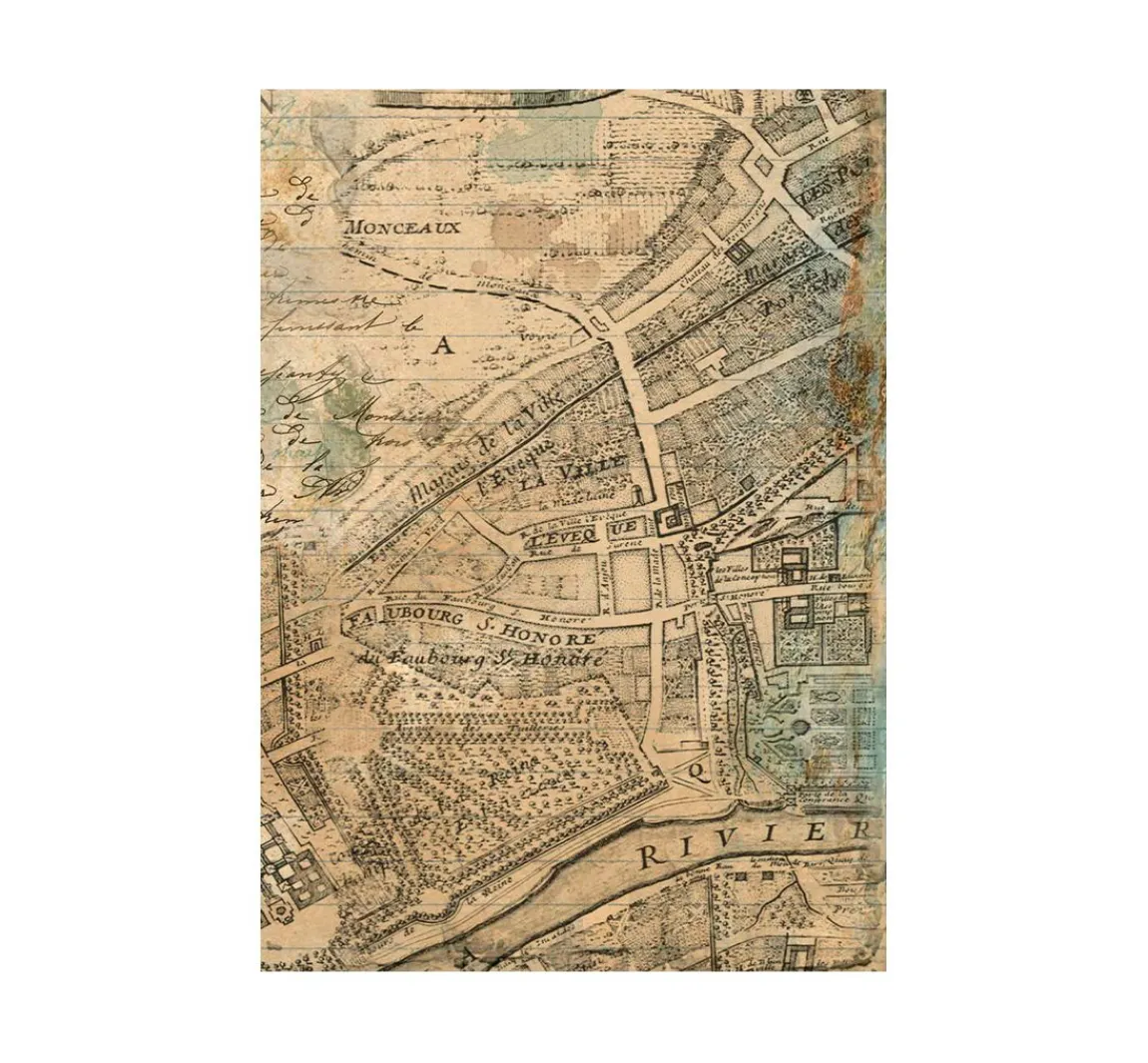 New Stamperia Motiv-Strohseide Backgrounds "Around the World", 8er-Set