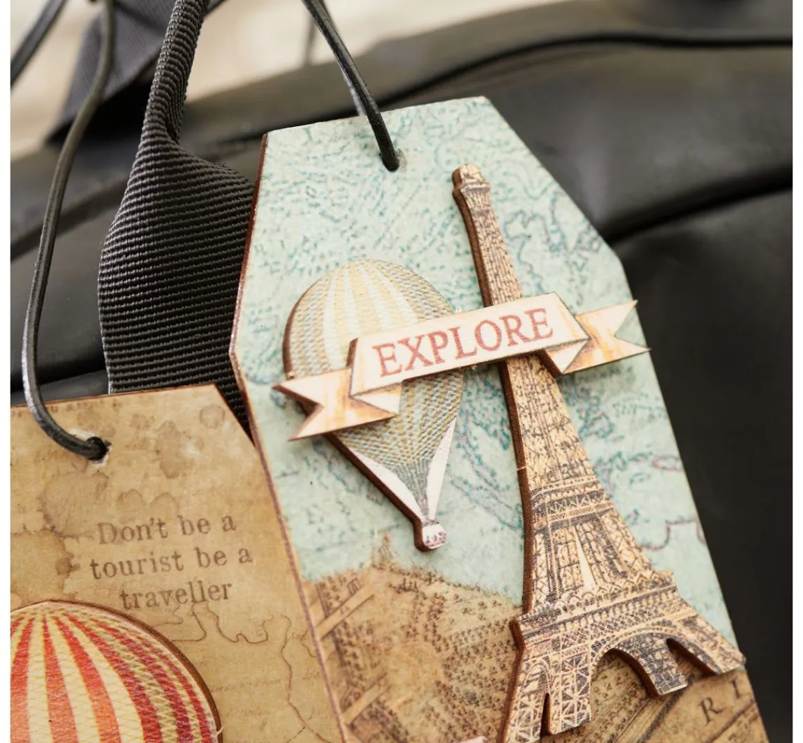 New Stamperia Motiv-Strohseide Backgrounds "Around the World", 8er-Set