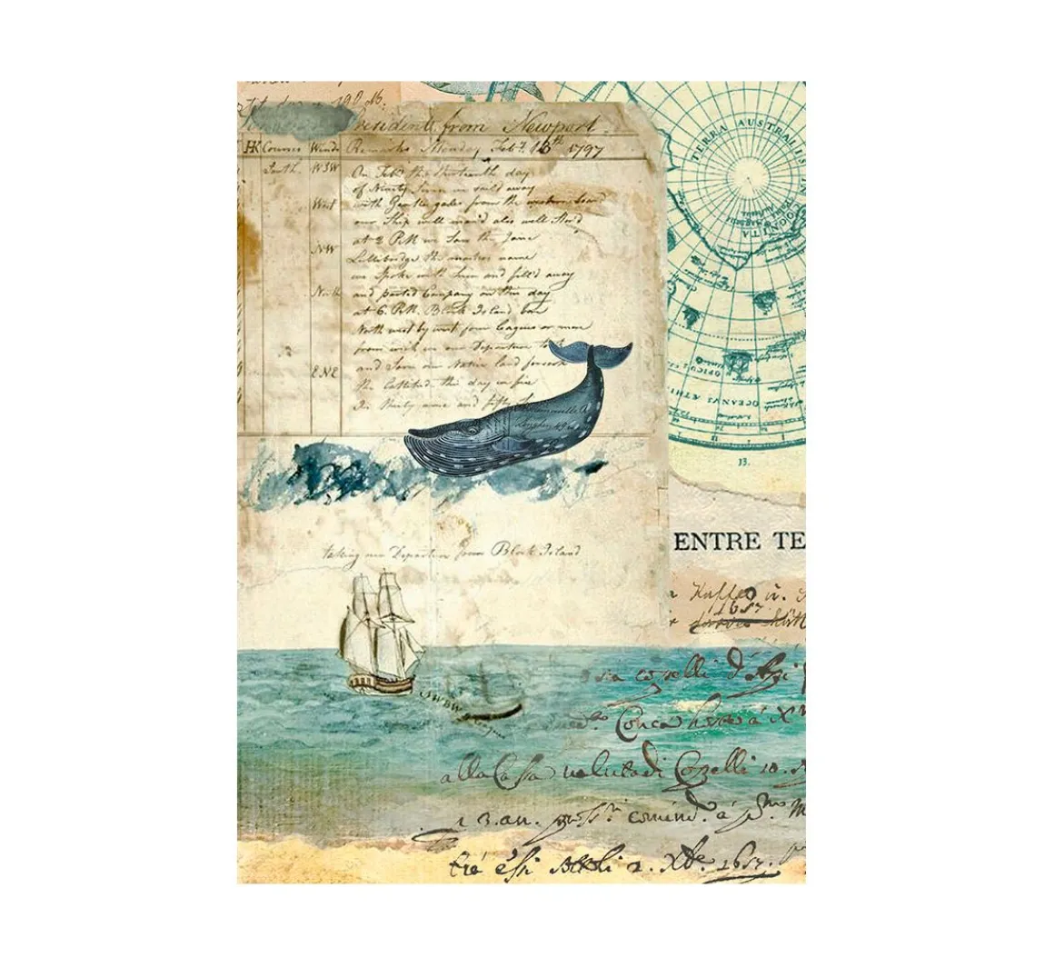 New Stamperia Motiv-Strohseide Backgrounds "Around the World", 8er-Set