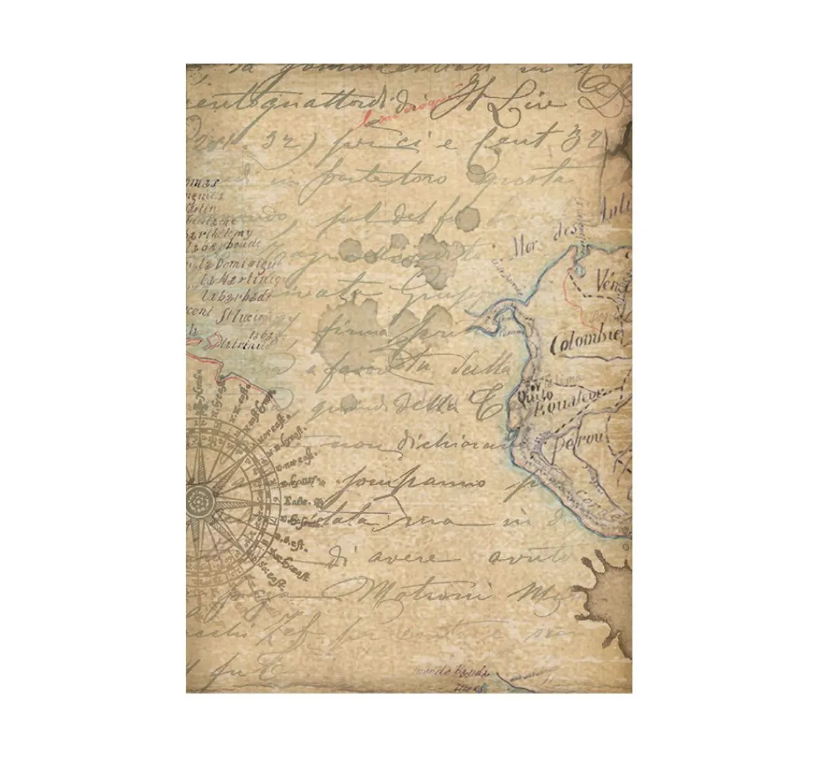 New Stamperia Motiv-Strohseide Backgrounds "Around the World", 8er-Set