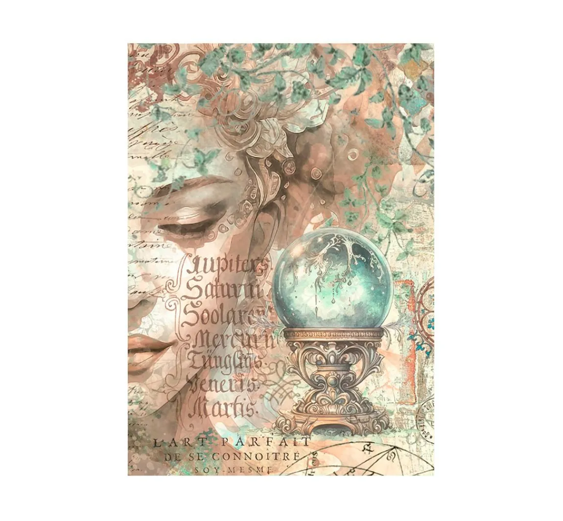 Outlet Stamperia Motiv-Strohseide Backgrounds "Fortune"