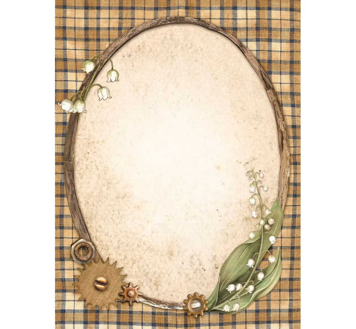 Outlet Stamperia Motiv-Strohseide Backgrounds "Hidden Grove"