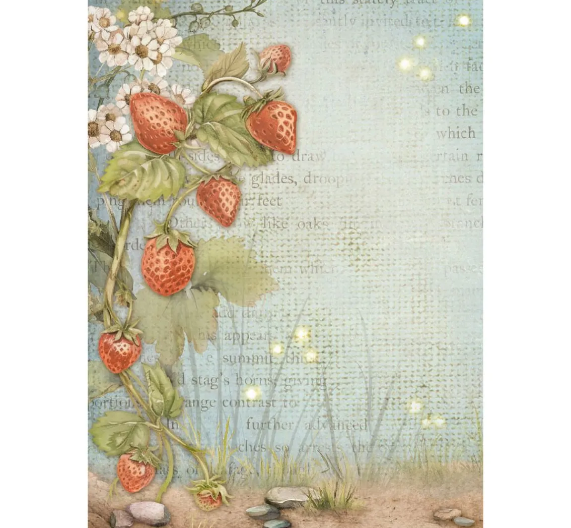 Outlet Stamperia Motiv-Strohseide Backgrounds "Hidden Grove"