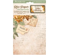 Clearance Stamperia Motiv-Strohseide Backgrounds "Golden Harmony"