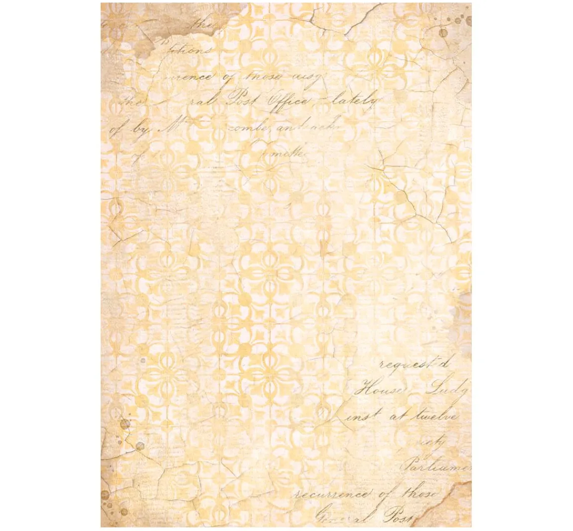 Clearance Stamperia Motiv-Strohseide Backgrounds "Golden Harmony"