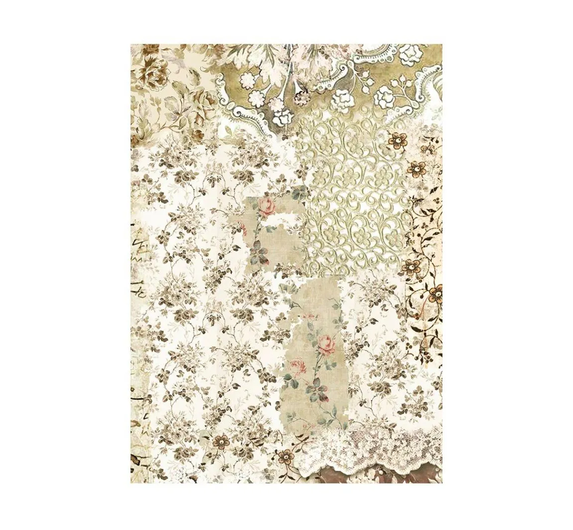 Best Stamperia Motiv-Strohseide Backgrounds "Old Lace"