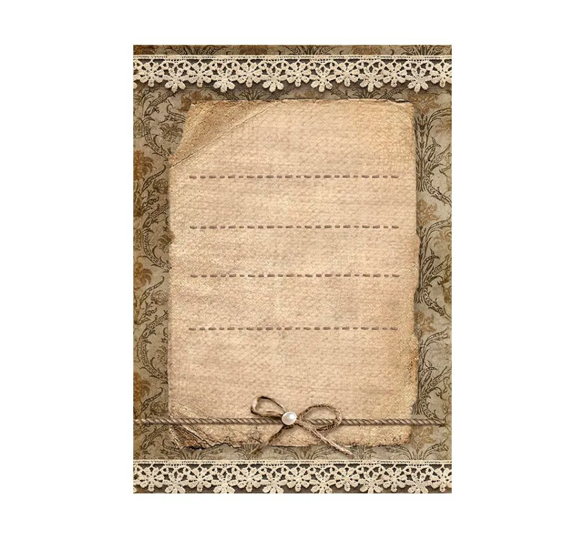 Best Stamperia Motiv-Strohseide Backgrounds "Old Lace"