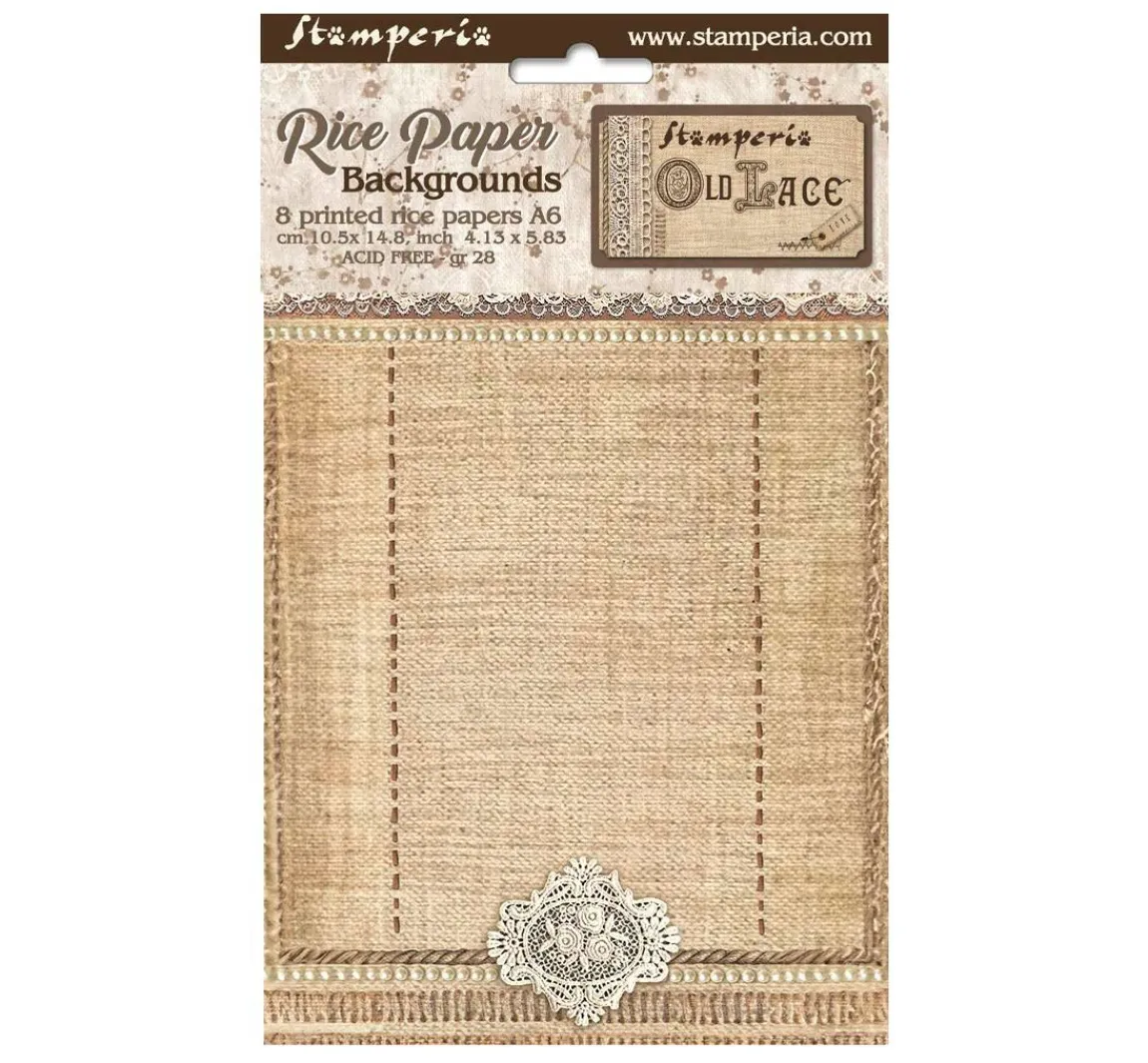 Best Stamperia Motiv-Strohseide Backgrounds "Old Lace"
