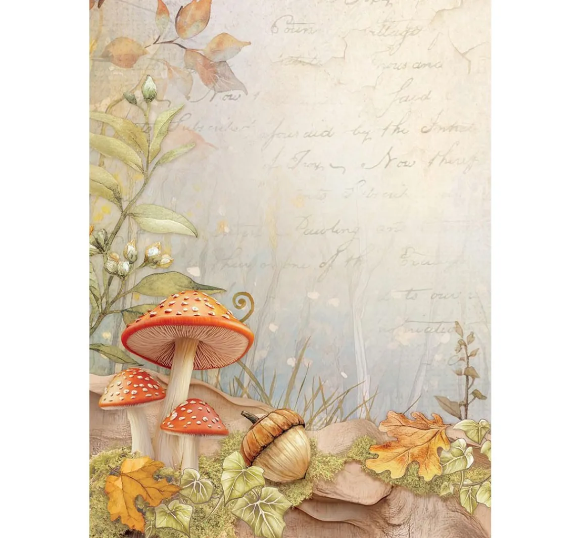 New Stamperia Motiv-Strohseide Backgrounds "Whispering Woods"